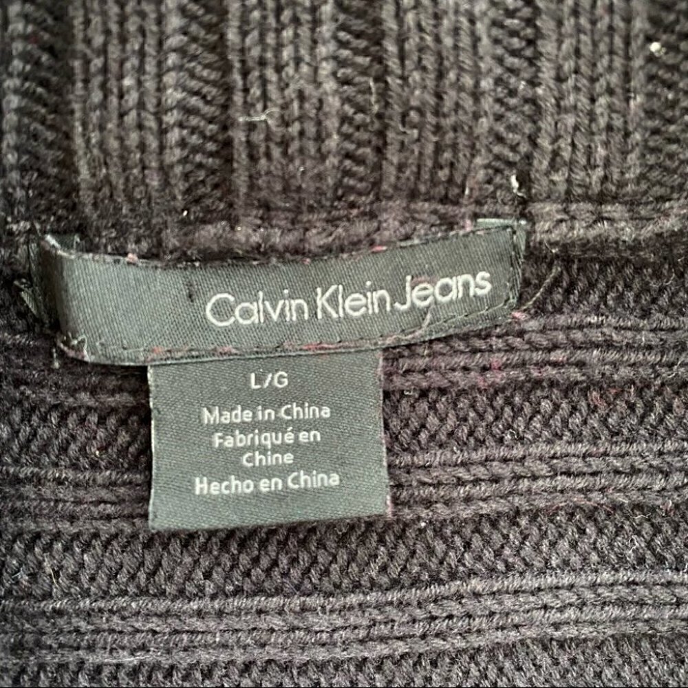 Calvin Klein cardigan, 💯 cotton knit, black - Picture 7 of 13